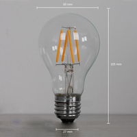 Ampoule LED Edison vintage MingBen à intensité variable 8W, blanc chaud 3000K, blanc froid, équivalent 60W A60, culot moyen E27/B22, verre transparent