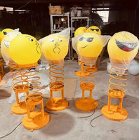 Bobblehead de visage souriant, émoji jaune, pour aire de jeux intérieure ou extérieure, pour enfants, en vente