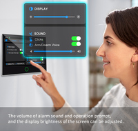 Panel de Alarma Antirrobo Inteligente para el Hogar KONLEN de 7 Pulgadas con Pantalla Táctil, Sistema 4G WiFi GSM, Sirena Estroboscópica de 433MHz, Control por Aplicación, Material ABS