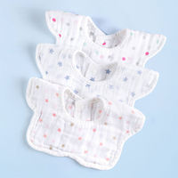 Muslintree Serviette de bain pour nouveau-né Burp Feeding Chiffons 6 couches Gaze Coton Séchage rapide Respirant Bavoirs pour bébé Salive