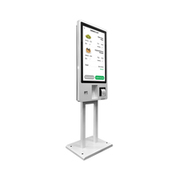 Sistema POS con Pantalla Táctil de 27 Pulgadas, Escáner de Código QR sin Efectivo, Quiosco de Pago, Máquina de Pedidos de Autoservicio para Restaurante