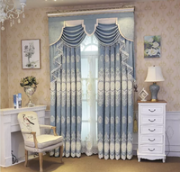 Voilage brodé 100 % polyester tendance pour salon – Tissu de fenêtre doux pour la maison