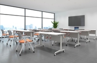 Bureau moderne Salle de réunion Table pliante avec roue Bureau de formation pliable
