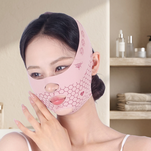 หน้ากากยกกระชับใบหน้าแบบวีไลน์ ใช้ซ้ำได้ สายรัดปรับรูปหน้าได้ ระบายอากาศได้ดี ดูแลผิวหน้า สำหรับใช้ทุกวันและขณะนอนหลับ - Product Image 3