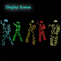 Costumes EL, nouvelle mode, vêtements LED/EL, costumes lumineux, fournitures de danse lumineuses, vêtements lumineux pour hommes, pour les fêtes, décoration DIY, vente chaude
