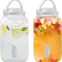 Carafe à eau et à boissons en plastique PET de qualité alimentaire, grande capacité 3,8 L, avec impression de logo personnalisée, distributeur de jus avec robinet