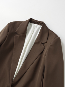Blazer Casual da Donna con Bottone Singolo, Colore Unico, Manica Lunga e Colletto a Risvolto in Due Varianti di Colore - Product Image 4