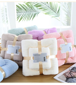 Оптовая продажа, ультратонкое полотенце из микрофибры для ванной и лица, 1 комплект, высококачественные полиэфирные коралловые бархатные аксессуары для пилатеса - Product Image 1