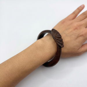 Minimalist Wooden Bangle Lightweight Casual Fashion Bracelet Natural <b>Crafts</b> - Product Image 1