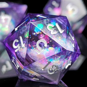 Ensemble de dé<span class=keywords><strong>s</strong></span> RPG faits à la main, effet Nébuleuse Aurore, bords nettoyé<span class=keywords><strong>s</strong></span>, sans bulles, noyau liquide, sphères D4 D12, polyédriques, dé<span class=keywords><strong>s</strong></span> en résine pour D&D - Product Image 5
