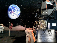 Réplique de plaque commémorative de la mission Apollo 11, art mural en métal, acier inoxydable 304 gravé, personnalisable, pour les passionnés de l'espace