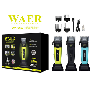 Tagliacapelli Elettrico Professionale WAER con Batteria Ricaricabile USB, Tre Opzioni di Colore per Uso in Barbiere, con Supporto per il Trasporto - Product Image 1