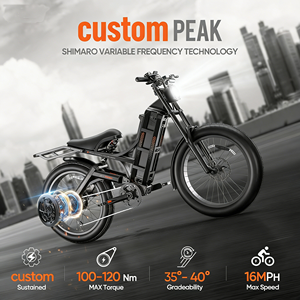 Bicicleta Eléctrica de Montaña de la Serie Elite con Suspensión Completa y Neumáticos Anchos, Estilo Moped, para Hombres y Mujeres, Versátil - Product Image 3