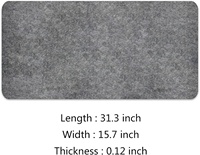 Tapis de bureau pour ordinateur portable en feutre antidérapant épais grand tapis de souris pour la protection de surface et l'écriture