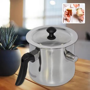 Nouvel ensemble d'outils d'apiculture blancs, marmite de cuisson en acier inoxydable à double paroi de 1,5 L, pot à faire fondre la cire, pot à réchauffer le lait Beeswarm - Product Image 3