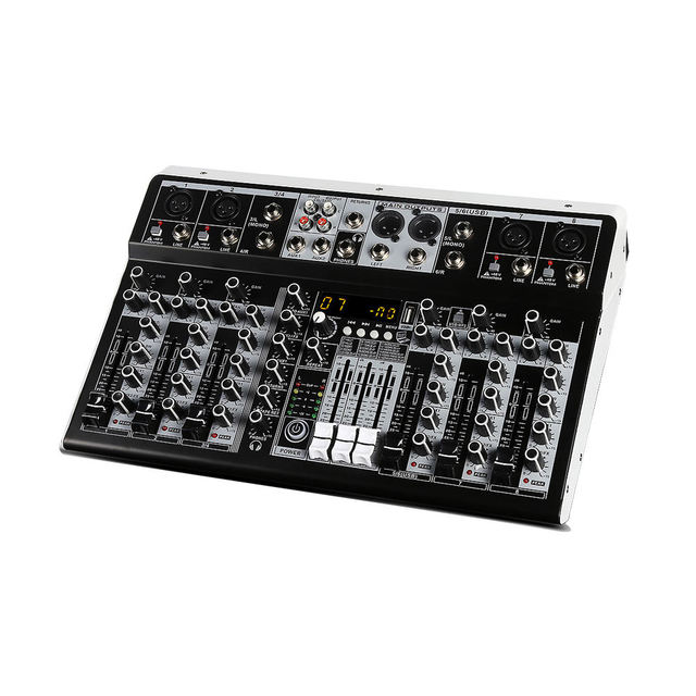 Professional 8 Channel Sound Audio Console  DSP Effector Stage Controller Dj Mixer for Show