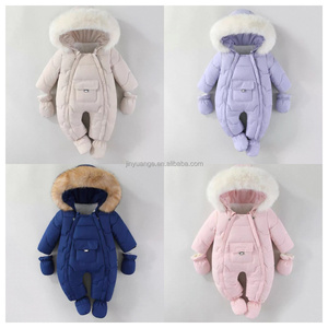 Nouvelle combinaison chaude d'hiver pour nouveau-nés, pour apprendre à marcher, combinaison en velours épais à manches longues pour garçons et filles, pyjama doux - Product Image 5