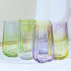 Glas-Trinkgefäße Deutschland EPR-Verpackt Kundenspezifische Farbe Meistverkauftes Großhandels-Kristall-Wasser-Tee-Glas - Product Image 2