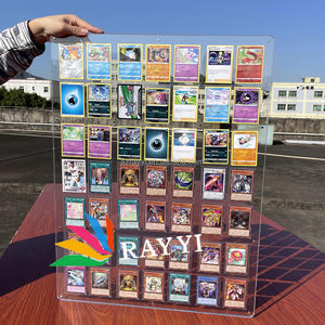 RAY YI resistente a los rayos UV 49 ranura pared acrílico Trading Card Display Case para <span class=keywords><strong>Pokemon</strong></span> Sports Card Display Frame - Product Image 2