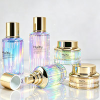 Ensemble de flacons et pots en verre pour soins de la peau, avec pompe pulvérisatrice, emballage rose personnalisé, contenances 30g, 50g, 40ml, 100ml, 120ml