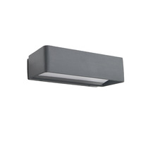 Lámpara de Pared Exterior LED de Policarbonato y Aluminio Negro de 10W, Impermeable, Moderna