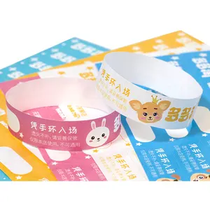 Festival Wristband Bracelet Printing Fabric Custom Wrist Band With Zipper Event Paper Wristbands