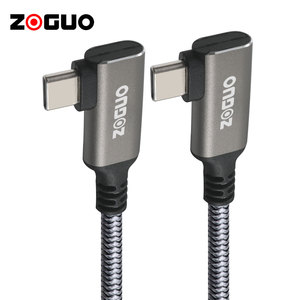 <span class=keywords><strong>USB</strong></span> 4.0 90 độ khuỷu tay Loại C Cáp dữ liệu 40gbps 240W sạc nhanh cho IOS Máy Tính Máy Quét Mã Vạch Microphone màn hình - Product Image 1