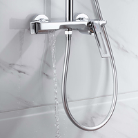 Haute qualité Chrome exposé eau chaude et froide salle de bain 3 fonctions robinet de douche ensemble de douche haute pression