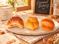 Ensemble de jouets anti-stress en forme de croissant en PU, réalistes et à remontée lente, vente en gros directe d'usine