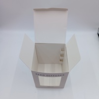 Boîte d'emballage pour bougies parfumées recyclables, best-seller, avec fenêtre transparente, boîte cadeau en carton pour les petites entreprises