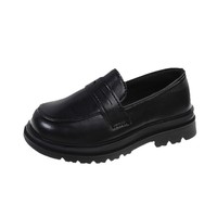 Kinder Kunstlederschuhe 2026 Frühling/Herbst Neuheiten Atmungsaktive Rutschfeste Retro Schwarze Anzugschuhe im Britischen Stil