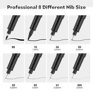 वाटरप्रूफ वर्णक स्याही फाइनलिनर पेंटिंग स्केच माइक्रोन स्याही मार्कर पेन मार्कर पेन - Product Image 2