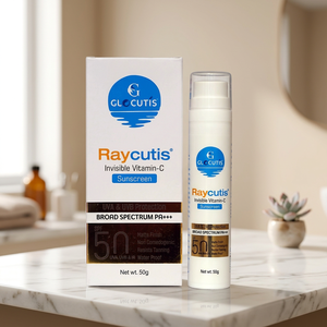 Crème solaire à la vitamine C Raycutis SPF50 PA+++ 50g, protection large spectre UVA UVB, fini mat, résistante à l'eau, soin du visage - Product Image 4