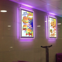 Boîte à lumière LED ultra-mince en cristal pour affiches de cinéma A1 à A4, cadre lumineux publicitaire pour affichage de films et publicité extérieure