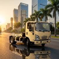 Camion à benne basculante ISUZU 4X2 ELF 5-10m³ avec fonction de compactage, camion chargeur hydraulique pour la collecte des déchets