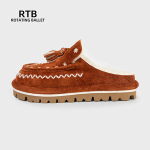 Zapatillas de Invierno Cálidas para Mujer, de Piel de Oveja Genuina, Forradas de Piel Real, Estilo Alpino, Suela Antideslizante y Duradera - Product Image 2