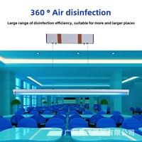 Lampe de stérilisation à lumière UV télécommandée avec ozone pour lustres de purification d'air de pièce et lampes suspendues