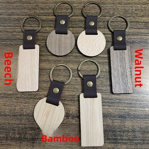 Portachiavi in Legno Rettangolare Personalizzabile con Logo, Incisione Laser, Anello Portachiavi in Legno Non Finito per Regali Fai-da-Te e Artigianato - Product Image 4