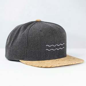 Gorra de Béisbol Personalizada al por Mayor, Bordada, de Lana, Lona o Mezclilla, para Hombre, con Visera Plana de Corcho - Product Image 3