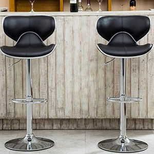 Modern Nordic Commercial PU Leather <strong>Bar</strong> Height <strong>Stool</strong> Chair with <strong>Backs</strong> for Home <strong>Bar</strong> and Restaurant Dining - Product Image 6