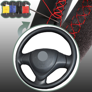 Modelo personalizado 38CM cuero de microfibra puntada a mano cubierta del <span class=keywords><strong>volante</strong></span> del coche para <span class=keywords><strong>Suzuki</strong></span> <span class=keywords><strong>Jimny</strong></span> 2015-2018 - Product Image 2
