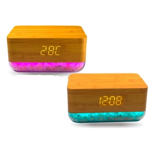 Đồng hồ báo thức kỹ thuật số thông minh Muối Himalaya đa chức năng đầu giường không dây sạc LED ánh sáng ban đêm Loa Điện Tử tiêu dùng - Product Image 2