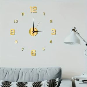 <span class=keywords><strong>Reloj</strong></span> <span class=keywords><strong>de</strong></span> pared digital 3D grande y luminoso para decoración del hogar, Pegatina autoadhesiva acrílica, <span class=keywords><strong>reloj</strong></span> <span class=keywords><strong>de</strong></span> pared Retro DIY - Product Image 3