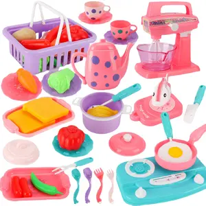 어린이 놀이 쇼핑 과일 블렌더 믹서 오후 차 디저트 요리 컬렉션 주방 세트 어린이를위한 장난감