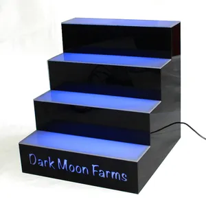 Hot Bán Rượu Vang Cửa Hàng Cửa Sổ Đầy Đủ LED Ánh Sáng Bia Chai Hiển Thị Giá Tùy Chỉnh 3 'Thắp Sáng 24 Chai Rượu Vang Lớn Giá Hiển Thị - Product Image 1