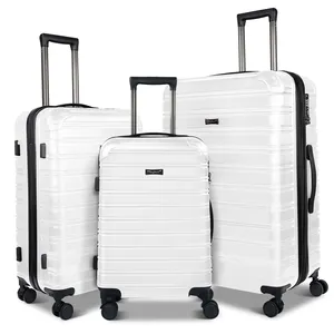 20/24/28 3 parça bagaj seti özelleştirmek seyahat tekerlekli çanta çantası ABS Hardshell hafif bavul bagaj taşımak