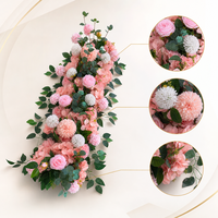 Arrangement floral en soie artificielle pour la décoration de l'allée de mariage, de la table, de la scène et du fond