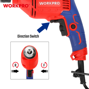 <strong>WORKPRO</strong> 450W Impact Electric Hammer Drill Set Professional 25MM Drill for Wood and Metal Power Source Motor - Product Image 4