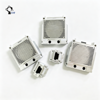 Kit de boîtier d'entraînement à ailettes intégré pour usinage CNC, en alliage d'aluminium anodisé dur noir mat, kit de dissipation thermique, service de traitement