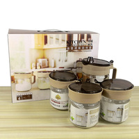Boîte de rangement d'épices de cuisine moderne écologique grande capacité, ensemble de bouteilles d'huile en verre, pot à assaisonnement pour la maison, bouteille de sauce soja